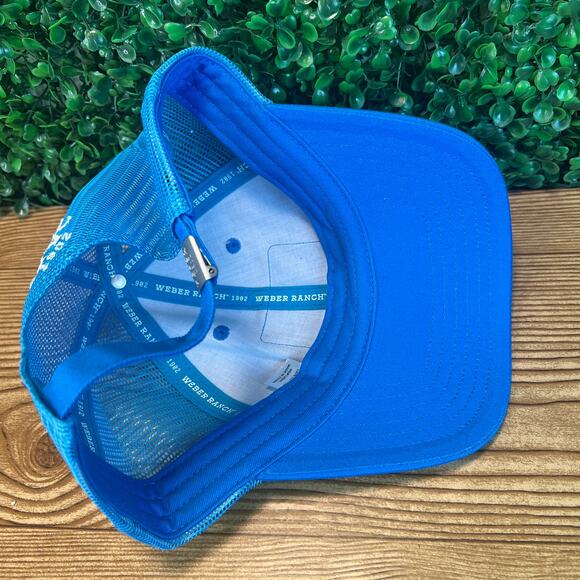Weber Ranch Blue Agave Vodka Blue Mesh Snapback Hat Cap - Picture 5 of 8